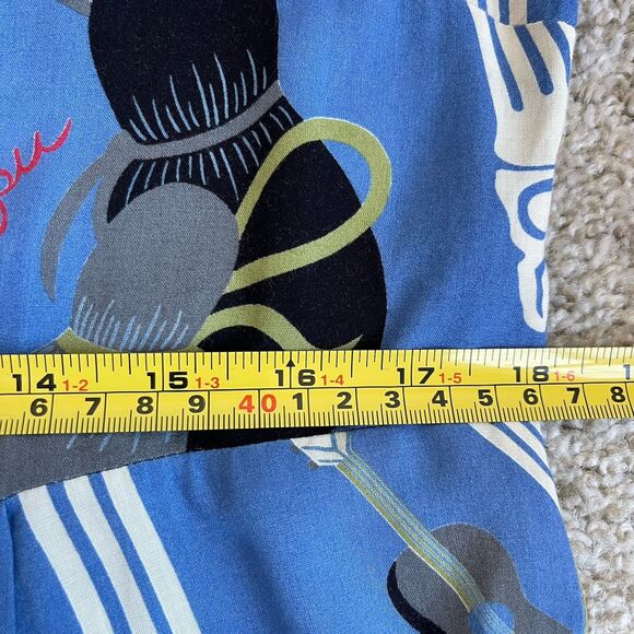 80's Vintage Reyn Spooner Hawaiian Midi Dress Ukelele Rare Print Rayon Sz Small - Picture 16 of 16